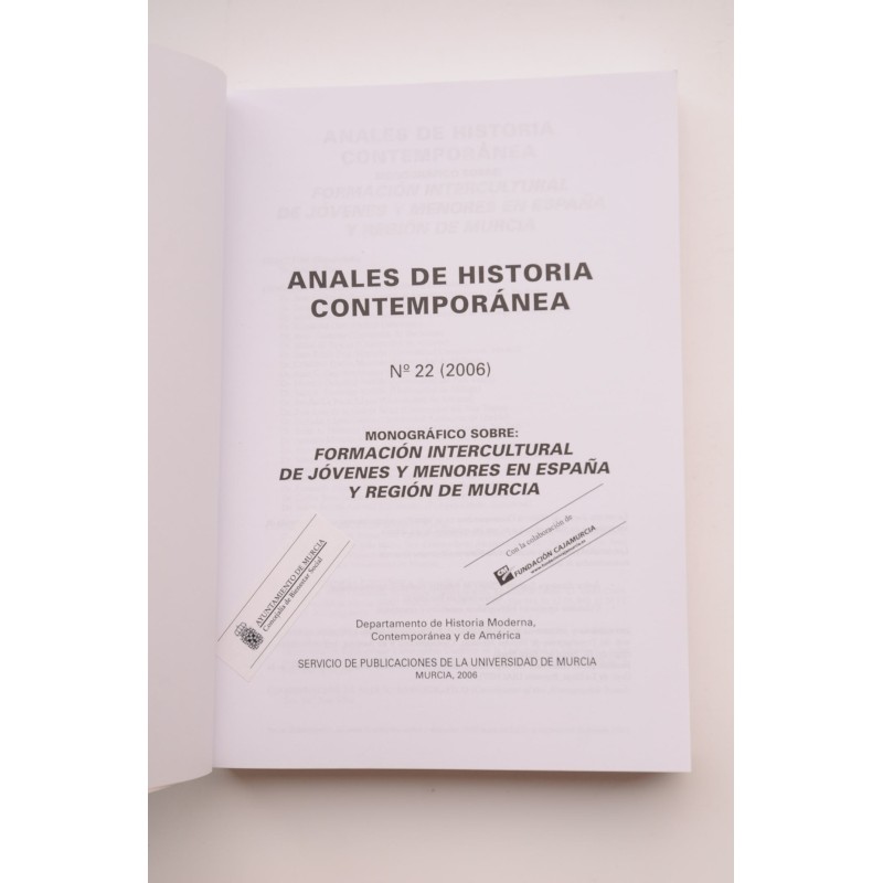 Anales de historia contemporánea, nº 22 (2006)