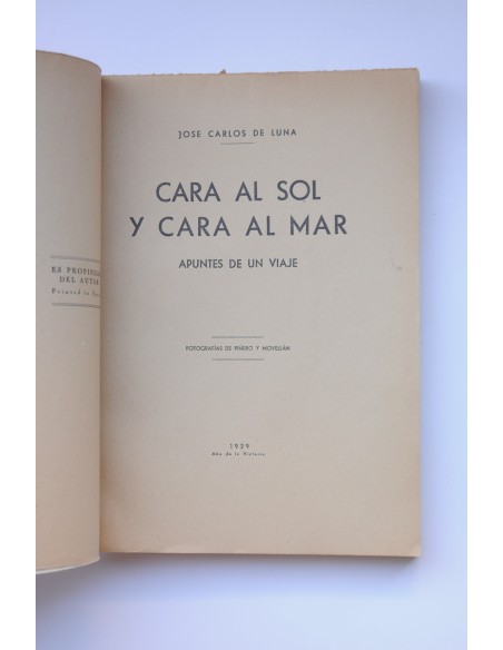 Cara al sol y cara al mar : apuntes de un viaje