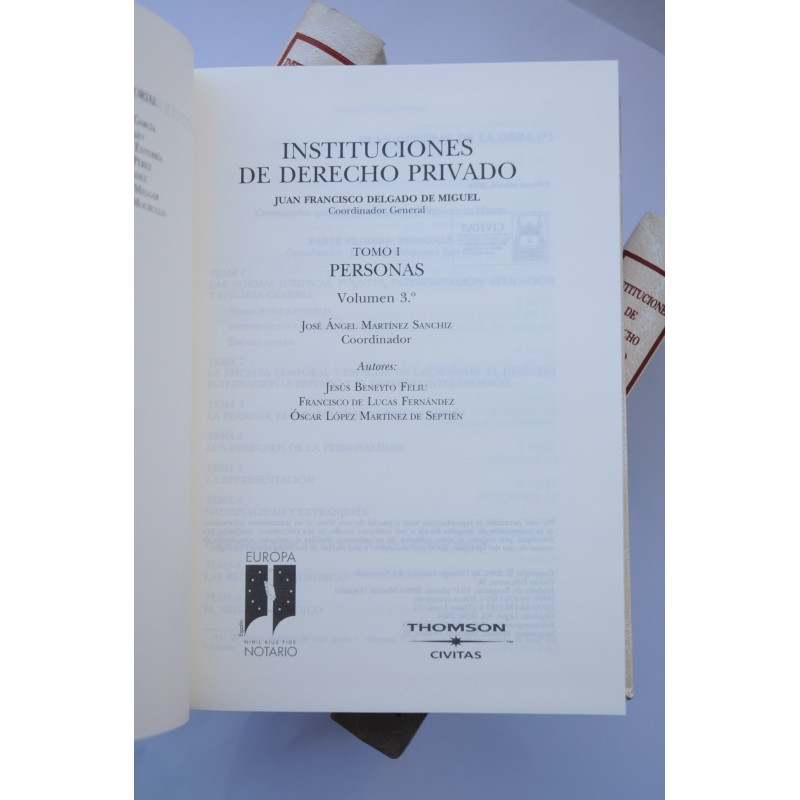 Instituciones de derecho privado. Personas