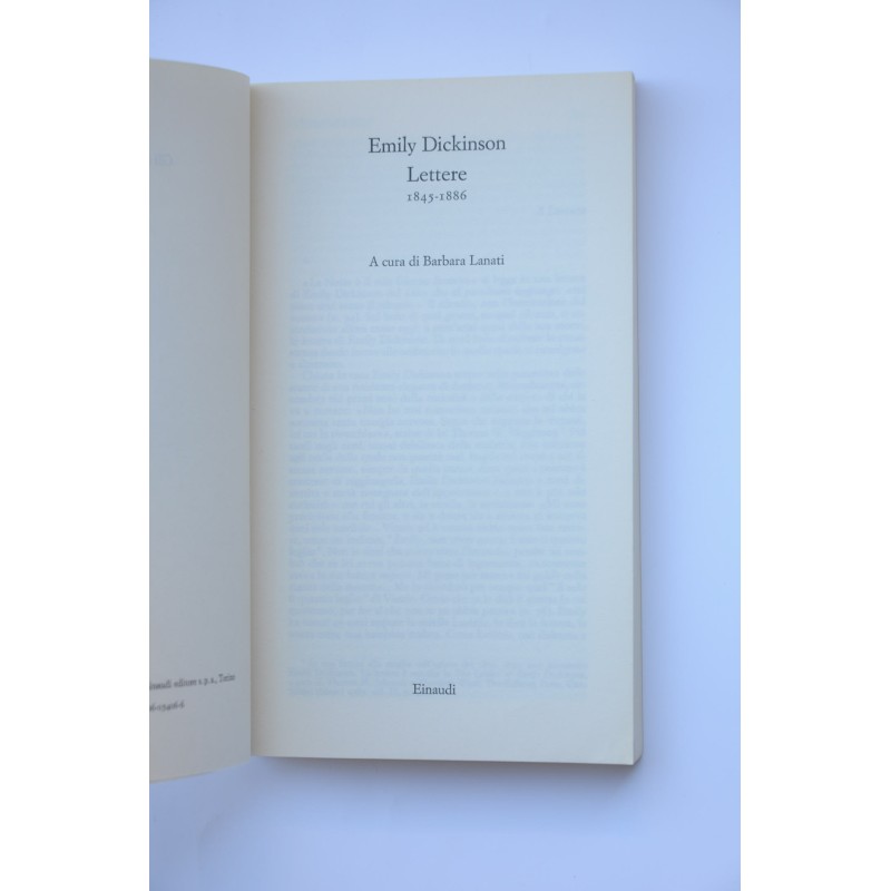 Emily Dickinson. Lettere 1845 - 1886