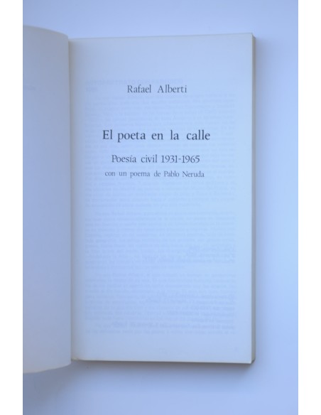 El poeta en la calle. Poesía civil 1931-1965