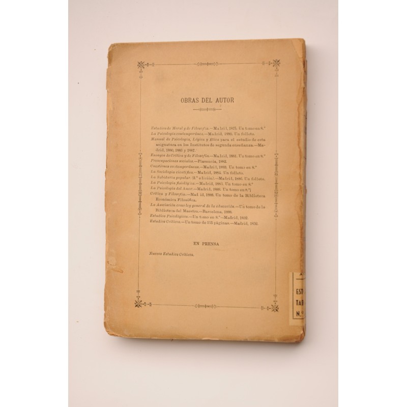 Goethe : ensayos críticos , estudio sobre el...