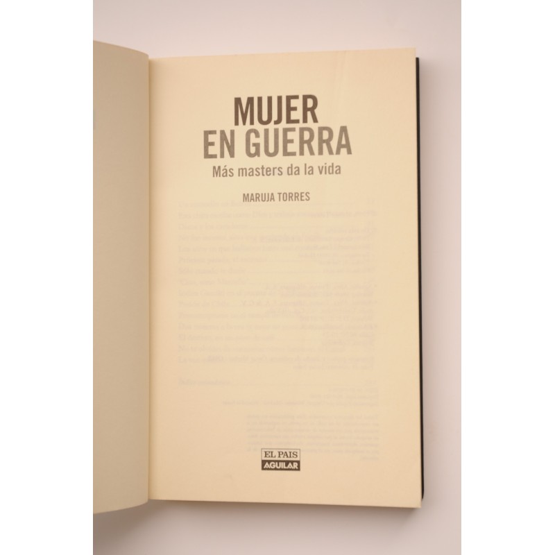 Mujer en guerra. Más máster da la vida
