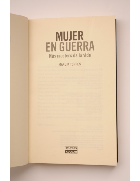 Mujer en guerra. Más máster da la vida