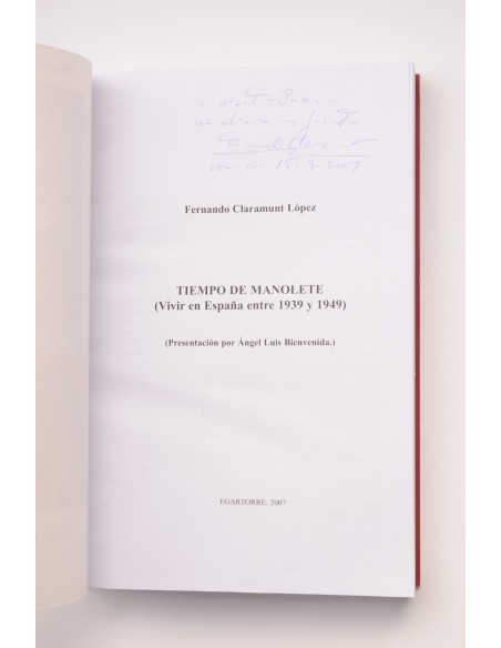 Tiempo de Manolete. Vivir en España 1939-1949