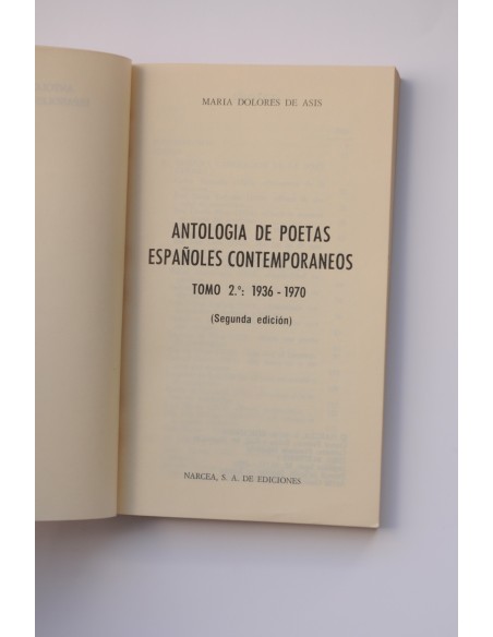 Antología de poetas españoles contemporáneos. Tomo 2 1936/1970