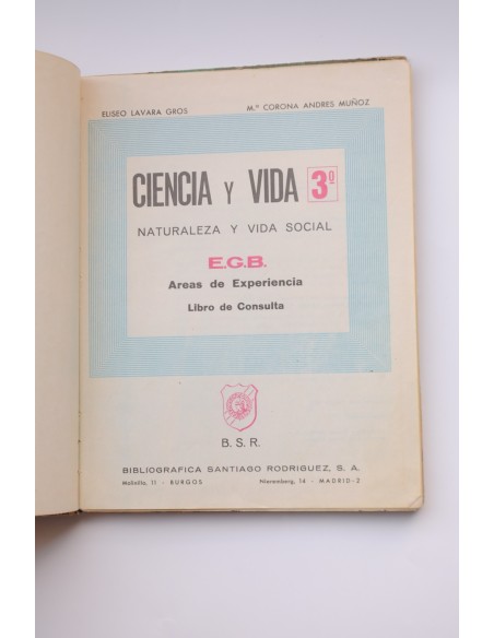Ciencia y vida. Naturaleza y vida social. E.G.B., 3º