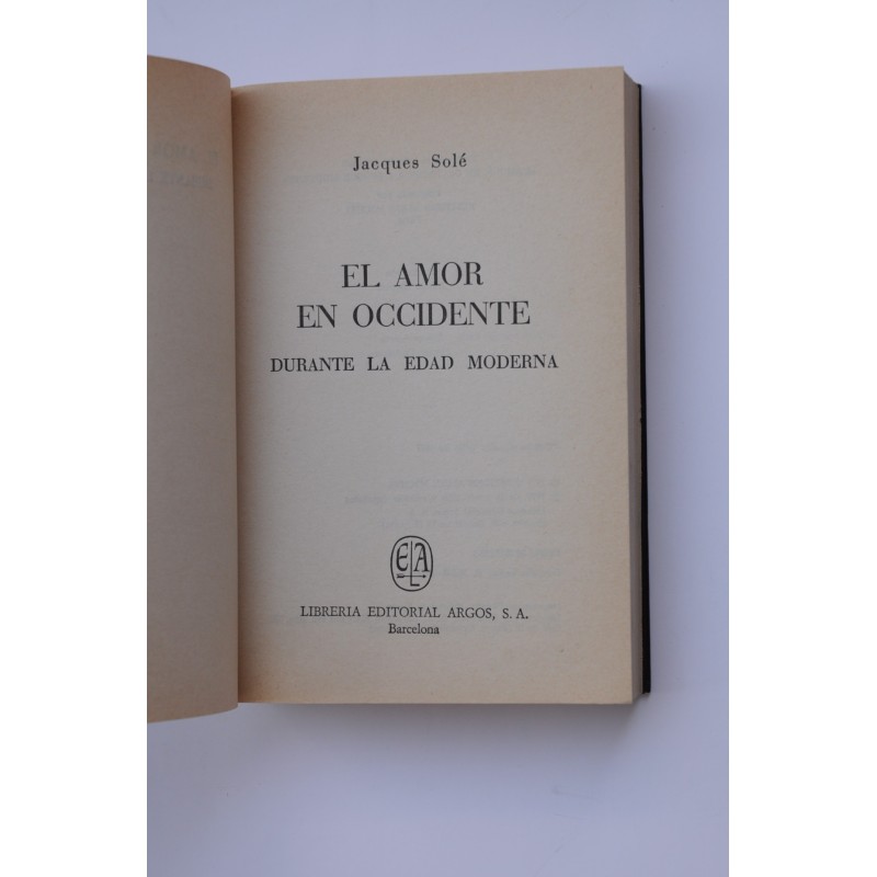 El amor en Occidente durante la Edad Moderna