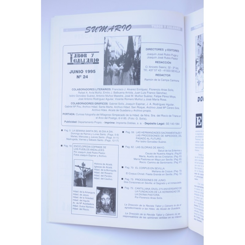Tabor y Calvario. Junio 1995, nº 24