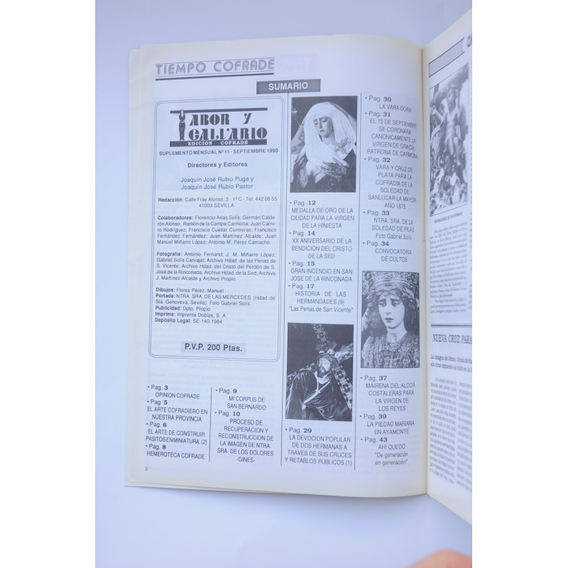 Tabor y Calvario. Septiembre 1990. Nº 11