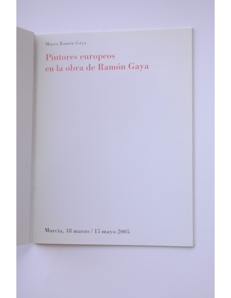 Pintores europeos en la obra de Ramón Gaya