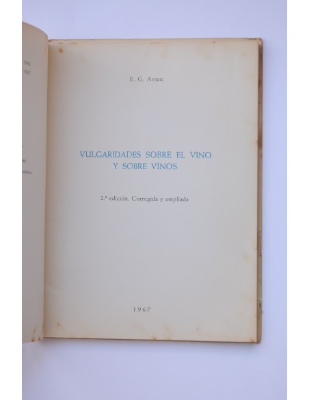 Vulgaridades sobre el vino y sobre vinos