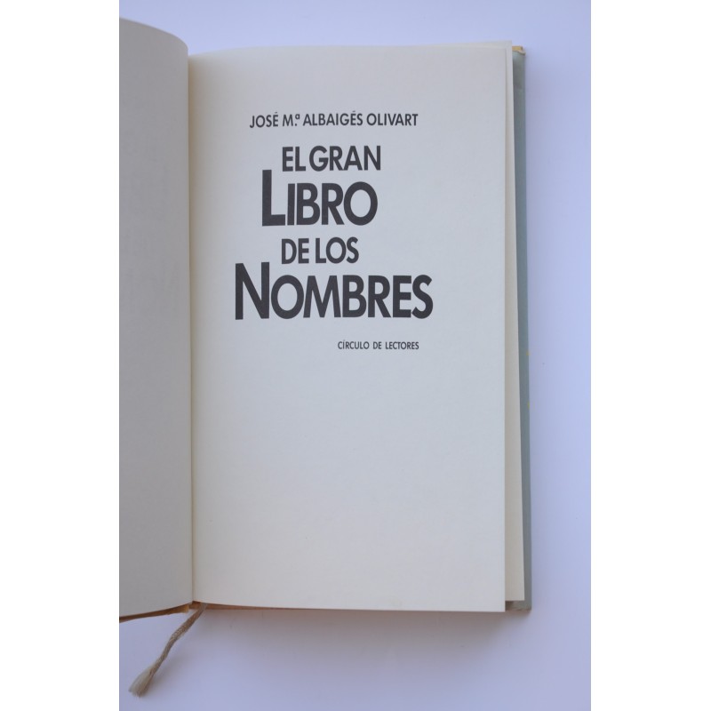 El gran libro de los nombres