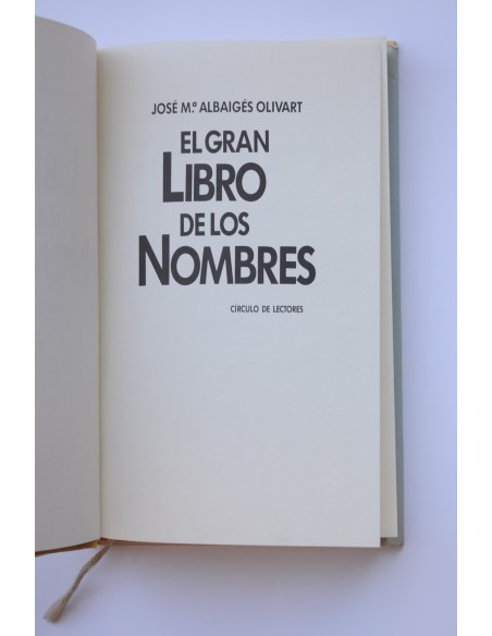 El gran libro de los nombres