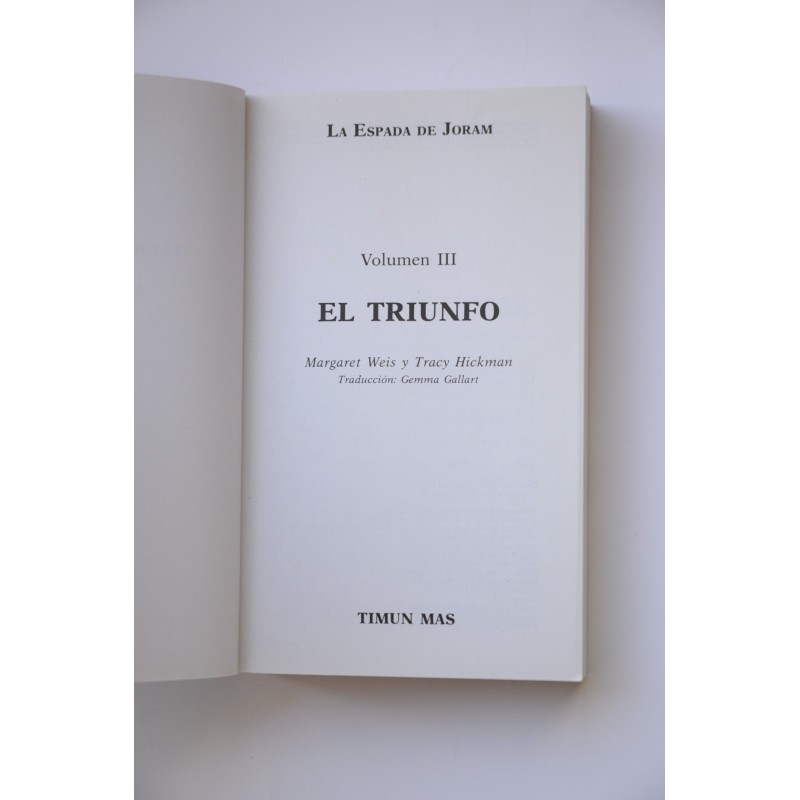La espada de Joram. Vol. III. El triunfo