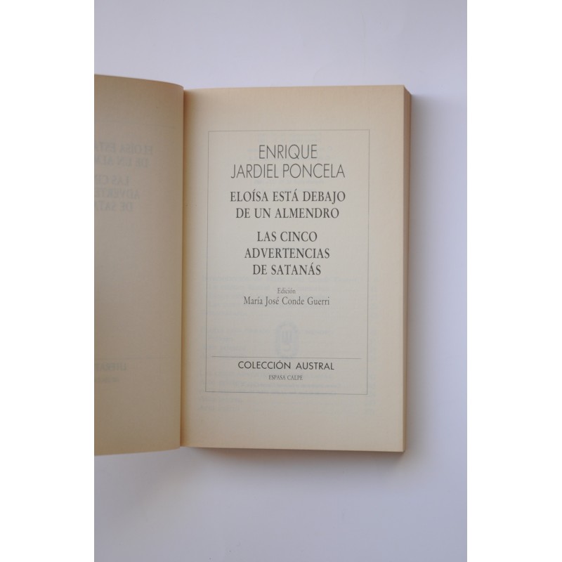 Eloisa esta debajo de un almendro , Las cinco...