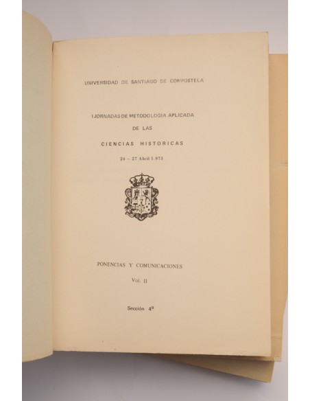 I Jornadas de Metodología aplicada de las ciencias históricas (24 - 27 abril 1973)