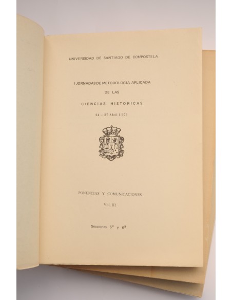 I Jornadas de Metodología aplicada de las ciencias históricas (24 - 27 abril 1973)