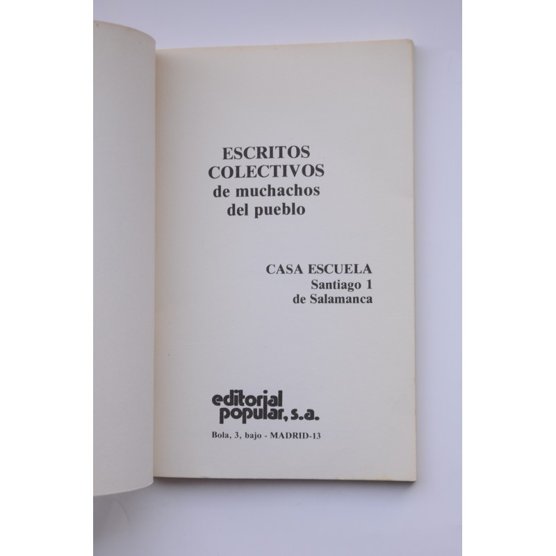 Escritos colectivos de muchachos de pueblo