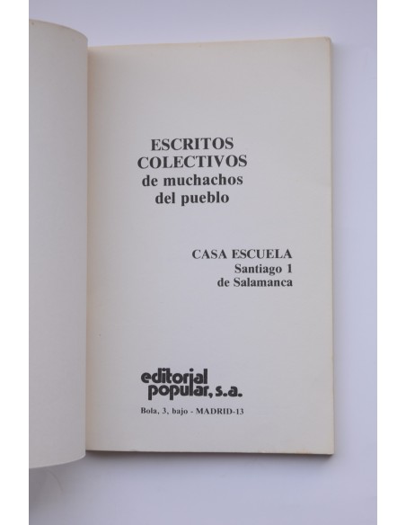 Escritos colectivos de muchachos de pueblo