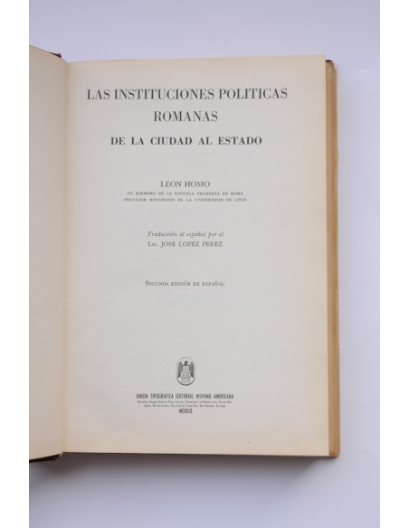 Las instituciones políticas romanas. De la ciudad al Estado