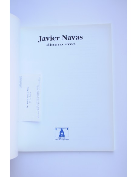 Javier Navas. Dinero vivo