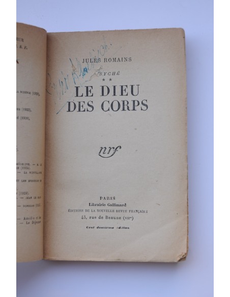 Le dieu des corps : psyché