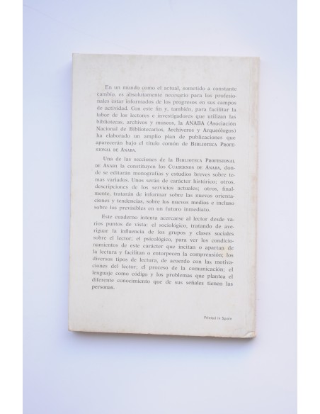 El lector. La lectura. La comunicación