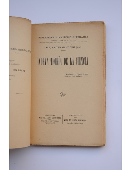 Nueva teoría de la ciencia