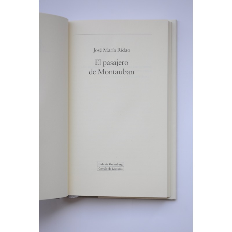 El pasajero de Montauban