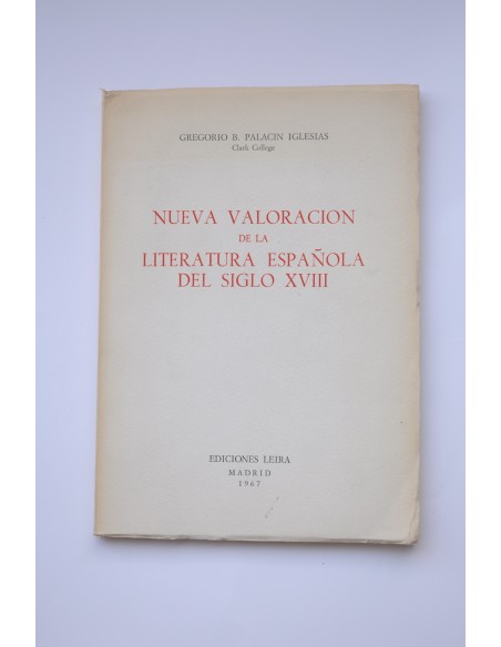 Nueva valoración de la literatura española del siglo XVIII