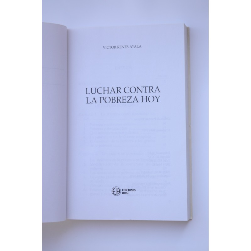 Luchar contra la pobreza hoy