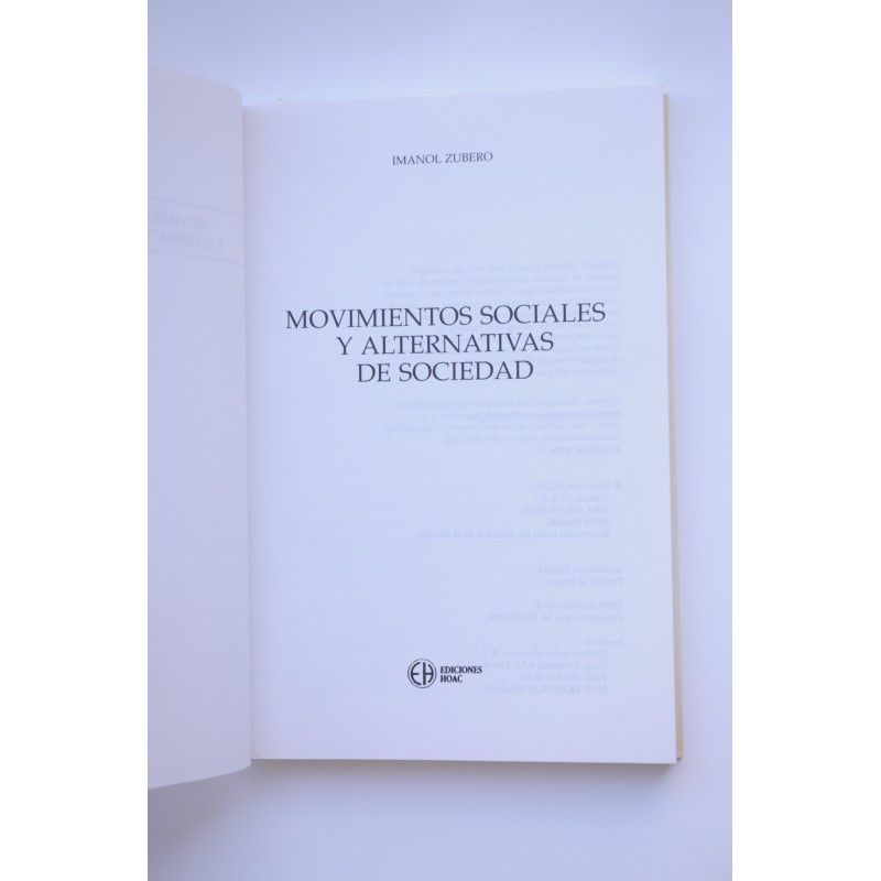 Movimientos sociales y alternativas de sociedad