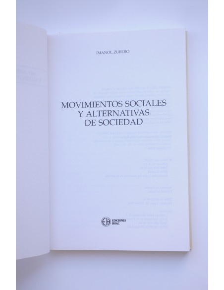 Movimientos sociales y alternativas de sociedad