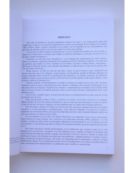 Pueblos y apellidos de España. Diccionario etimológico