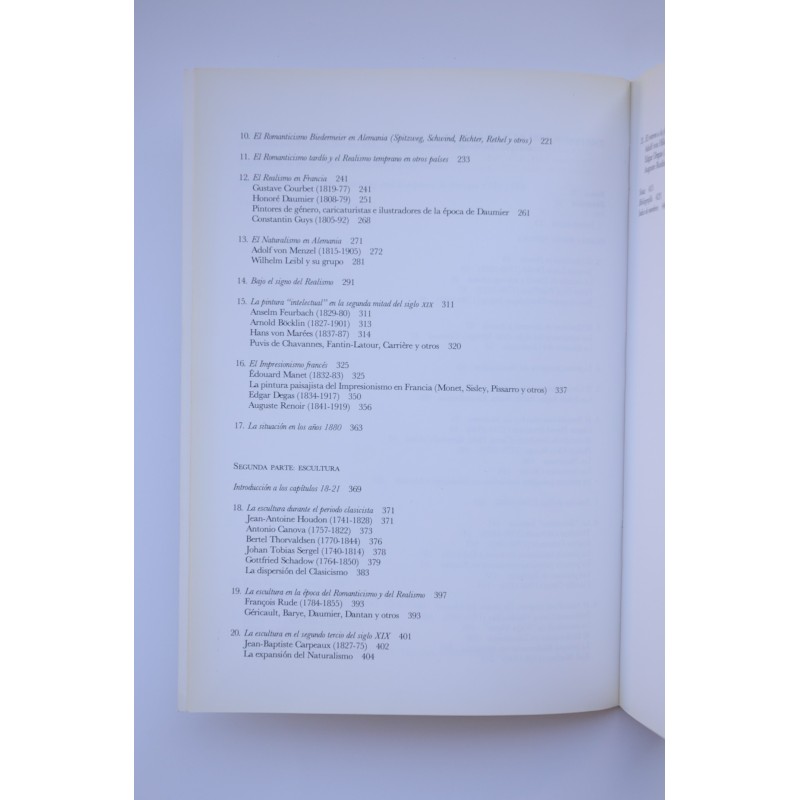 Pintura y escultura en Europa 1780/1880