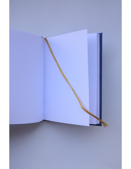 Libreta Artesana Azul intenso. Papel blanco