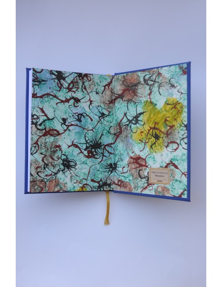 Libreta Artesana Azul intenso. Papel blanco