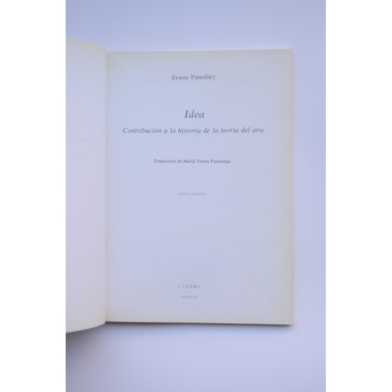 Idea. Contribución a la historia del arte