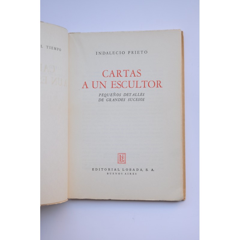 Cartas a un escultor. Pequeños detalles de...