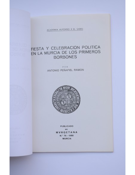 Fiesta y celebración política en la Murcia de los primeros Borbones