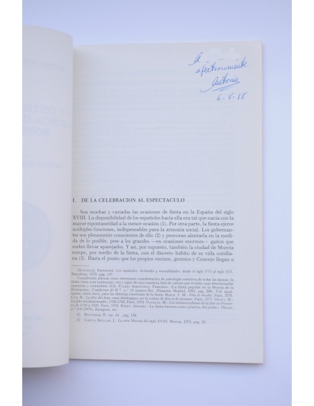Fiesta y celebración política en la Murcia de los primeros Borbones