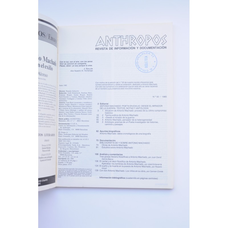 Anthropos. Revista de información y...
