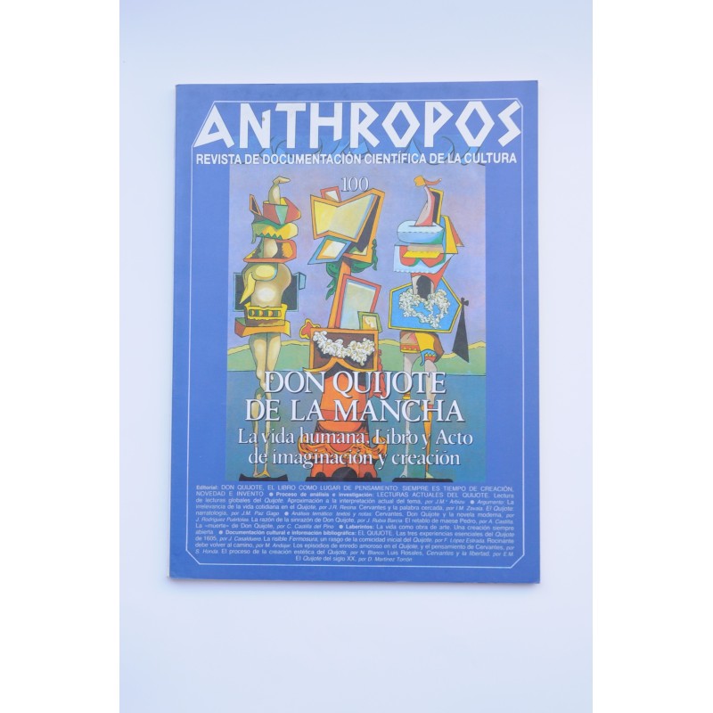Anthropos. Revista de documentación científica de la cultura. Nº 100 / 1989