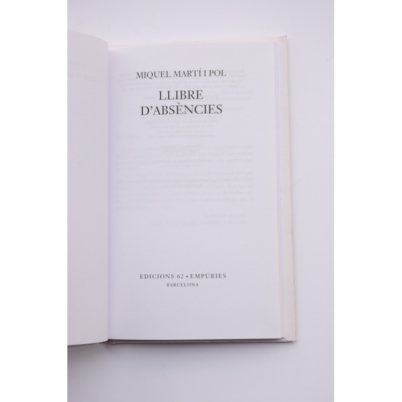 Llibre d'absènces