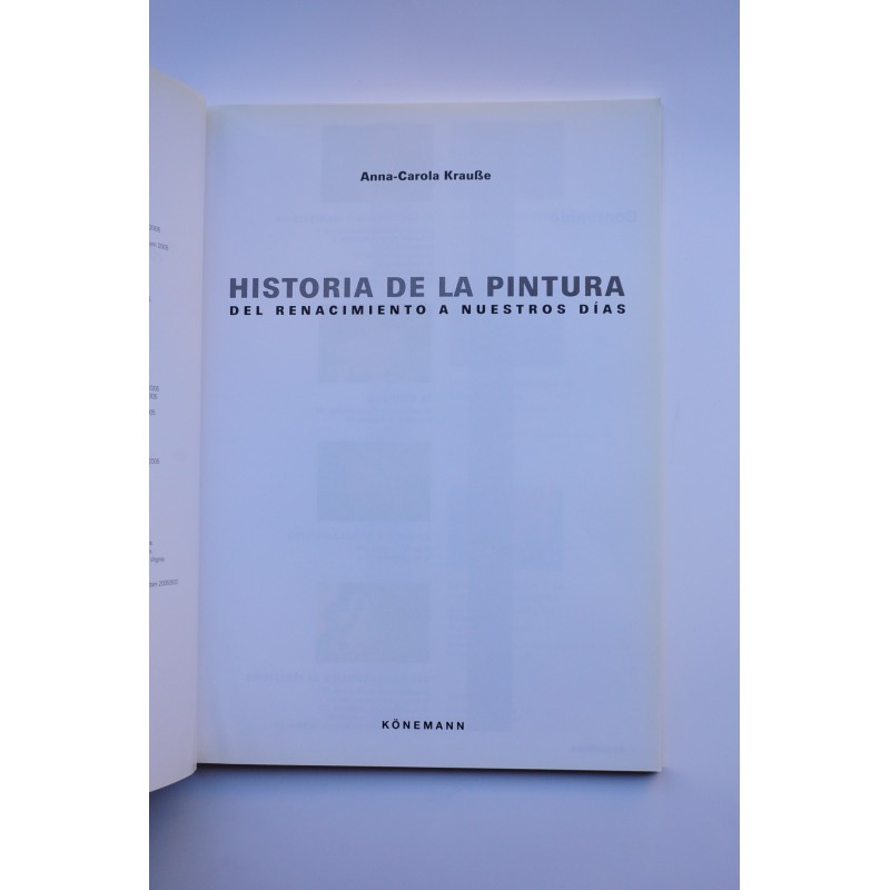 Historia de la pintura. Del Renacimiento a...