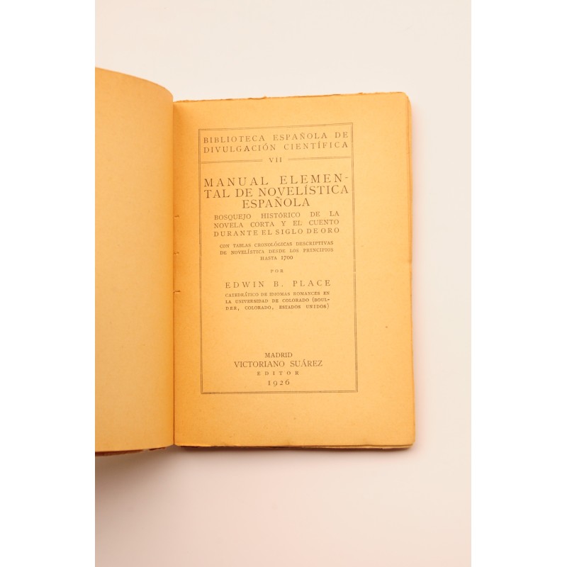 Manual elemental de novelística española