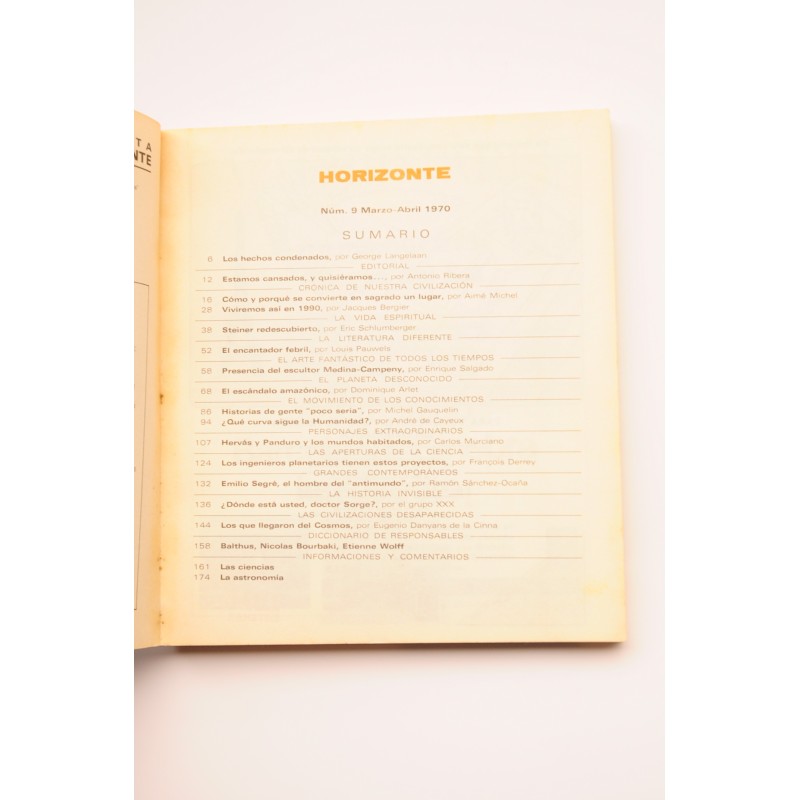 Horizonte. Revista. Nº 9. Marzo 1970
