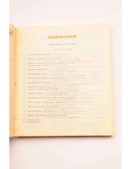 Horizonte. Revista. Nº 9. Marzo 1970