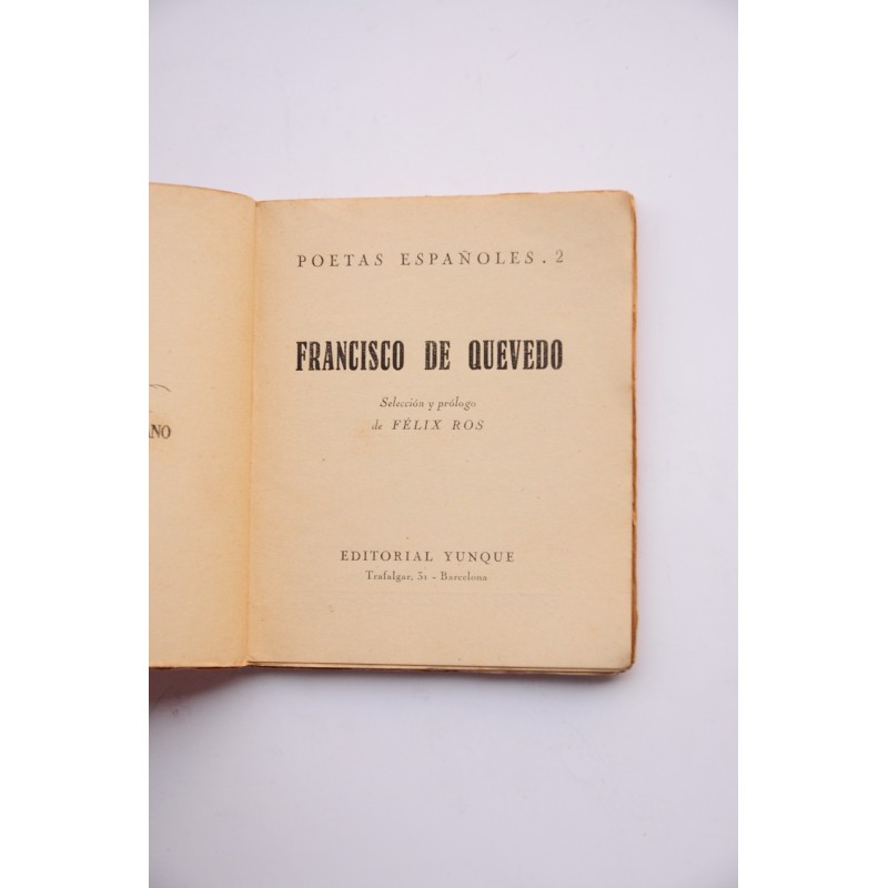 Francisco de Quevedo. Poesía